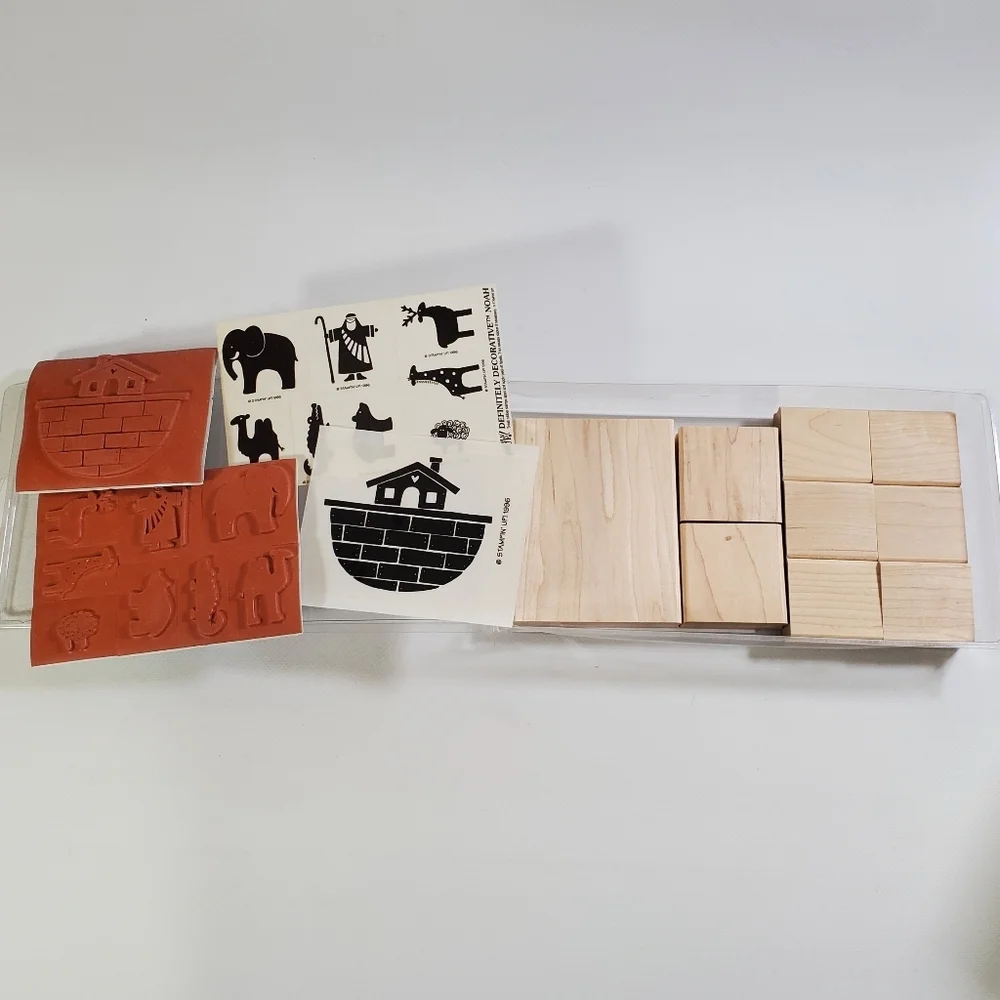 Stampin' Up! Definitely Decorative Noah Rubber Stamp Set 1996 Retired New